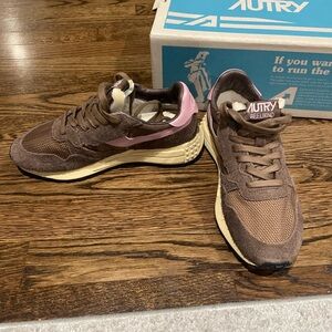 Autry Brown and Pink Sneakers